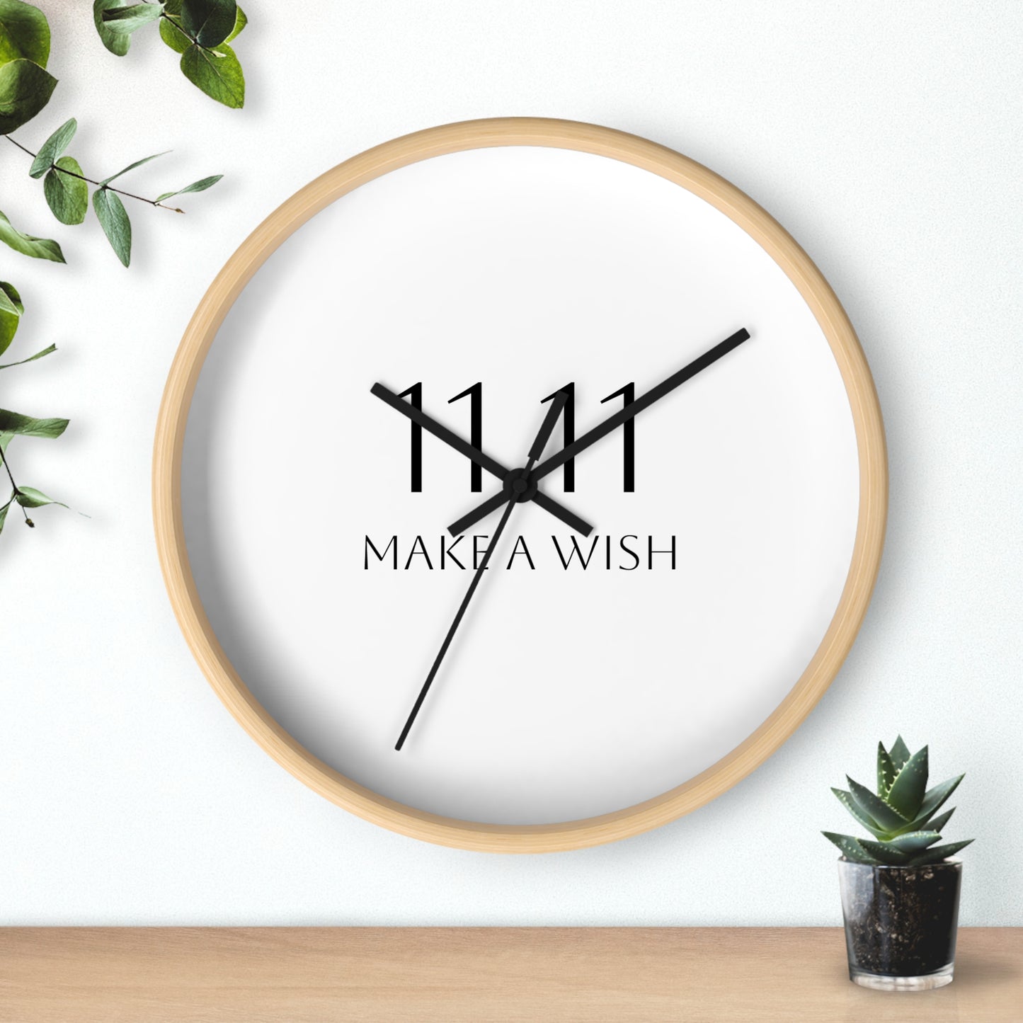 11.11 make a wish Wall Clock