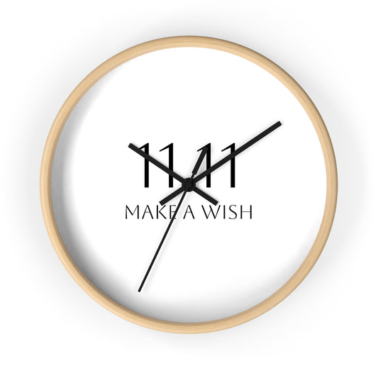 11.11 make a wish Wall Clock