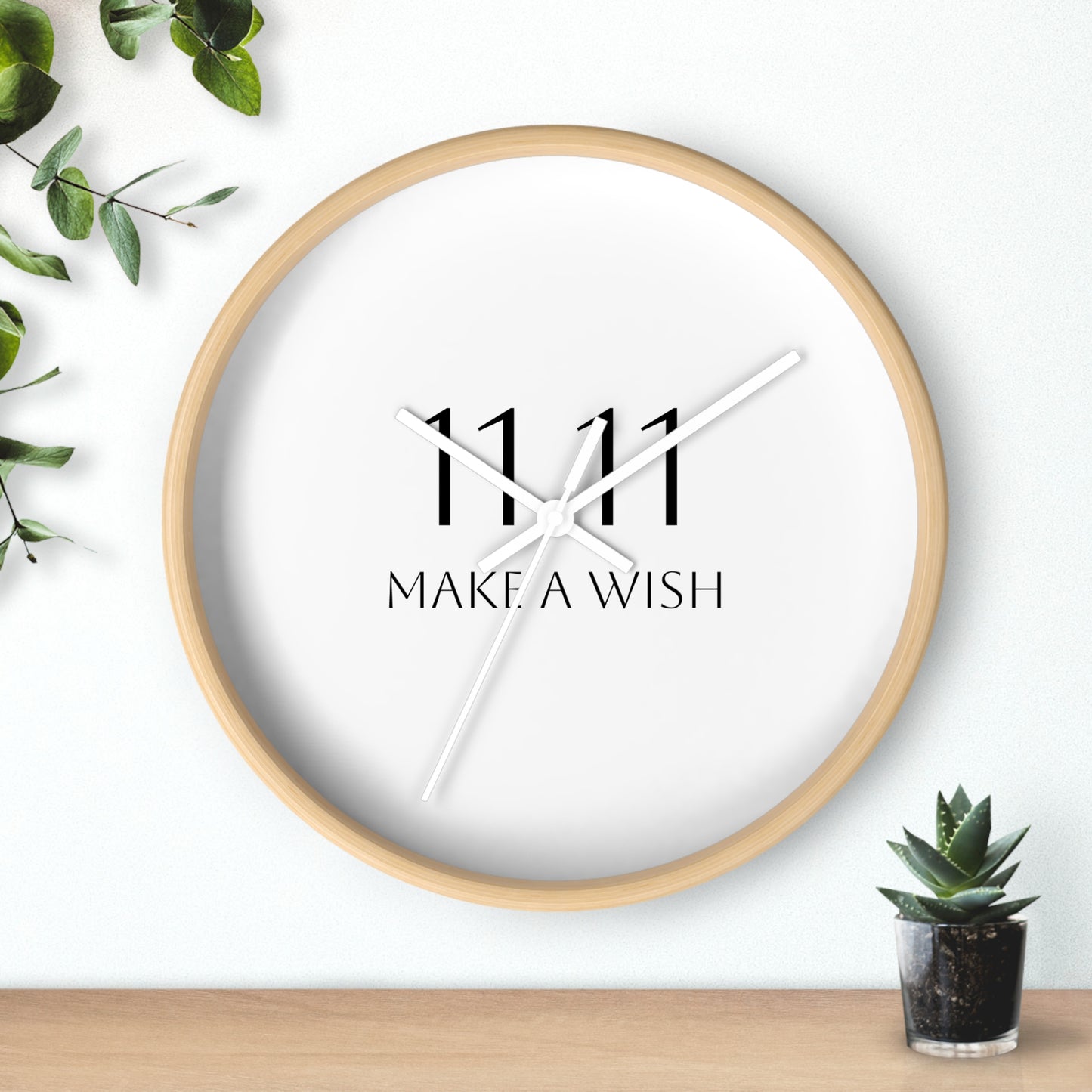 11.11 make a wish Wall Clock