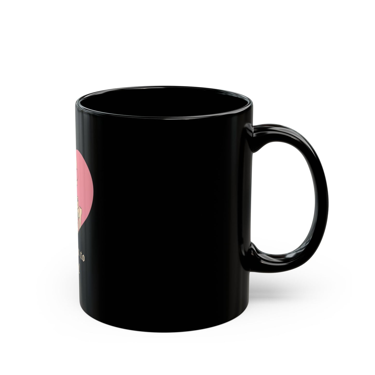 Tasse noire « Je t'aime jusqu'à la mort » (11oz, 15oz)