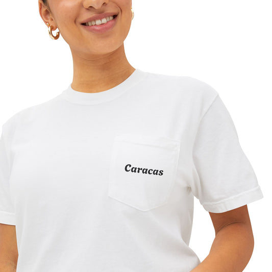 Caracas Unisex Garment-Dyed Pocket T-Shirt